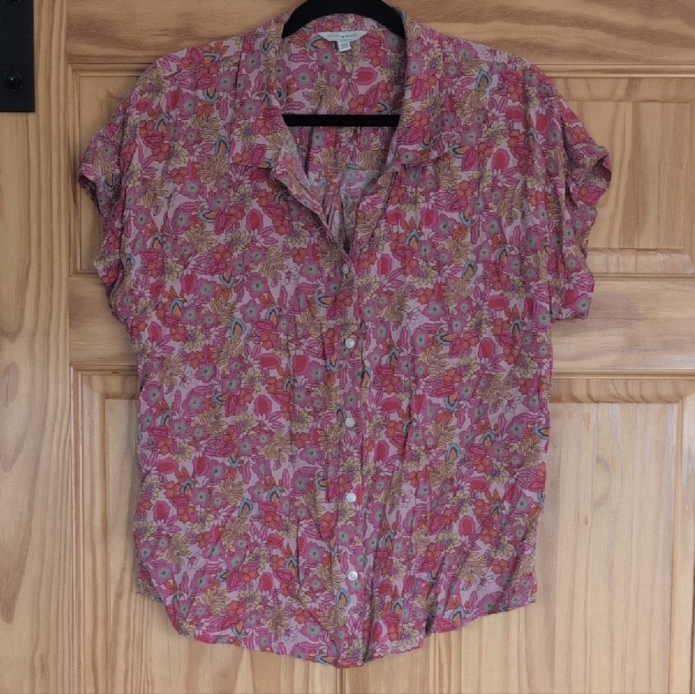 Lucky Brand Multicolor Floral Button-Down Shirt